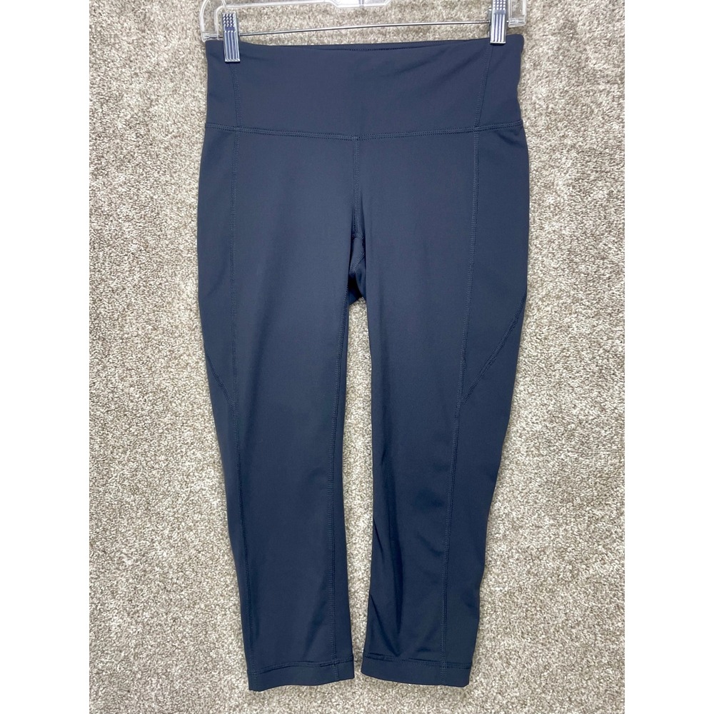 Athleta Supplex Lycra Crop Leggings Women S Gray 921636-01 Mid Rise Capri Active